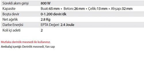 MAKİTA HR2630 / ELEKTROPNÖMATİK DELİCİ KIRICILAR